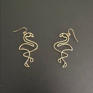 80’s Flamingo Gold Earrings